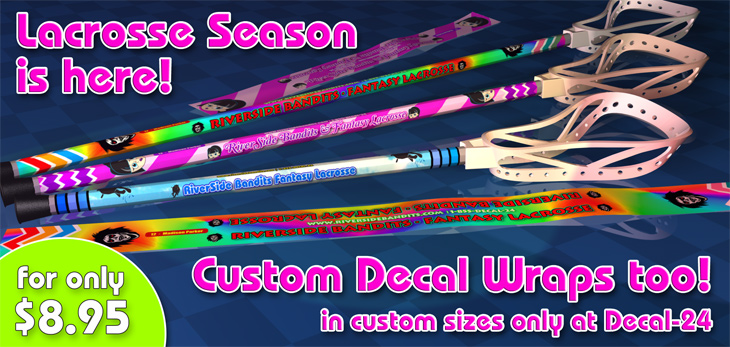 Lacrosse Season is here - Custom Decal Wraps in Custom Sizes Too!
